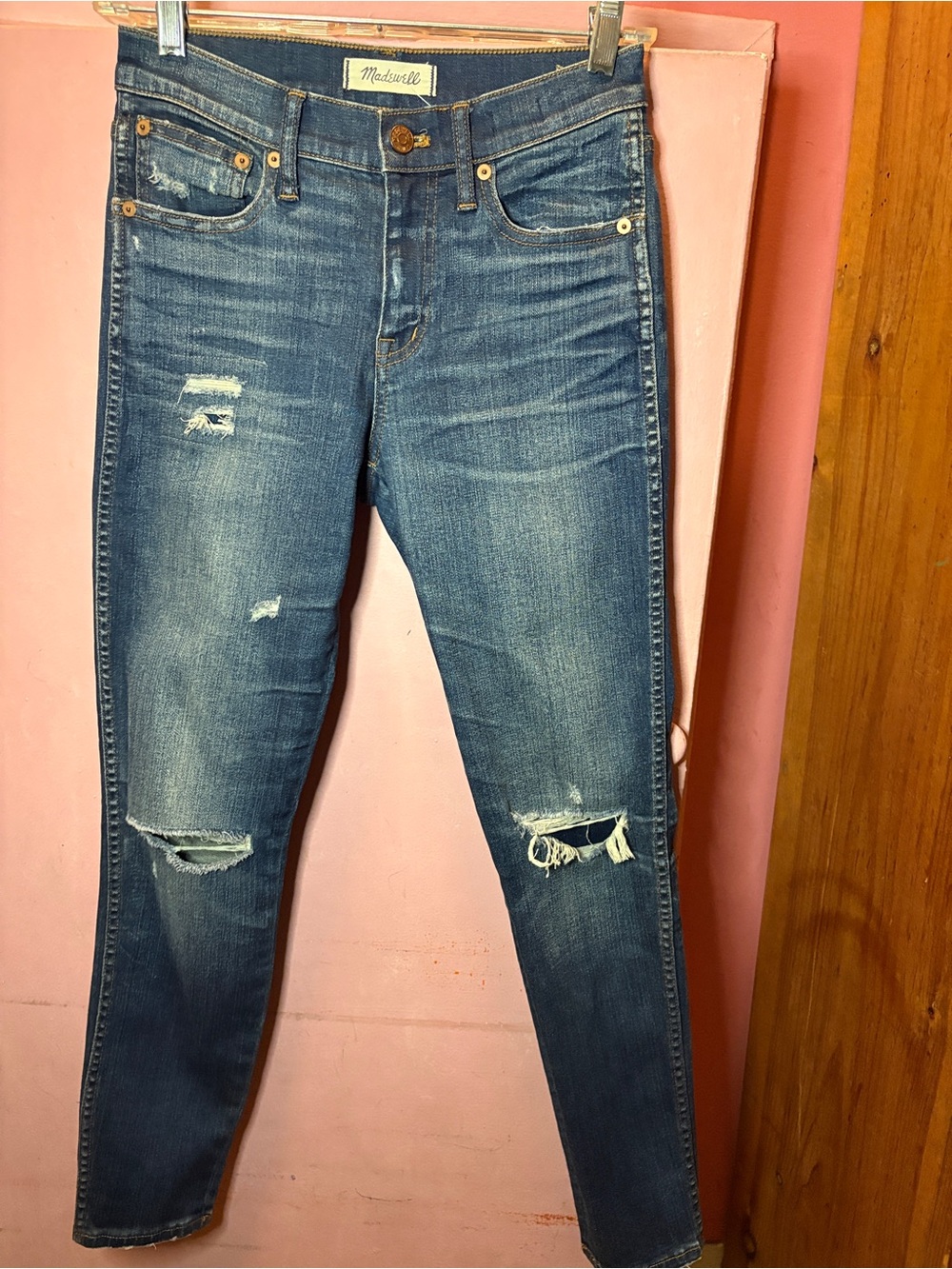 Madewell Classic Dark Wash Denim. Skinny, Low Rise